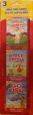

Greenbrier 3 Bible Card Games, Bible Hearts, Bible Trivia, Go Fish(Multicolor)