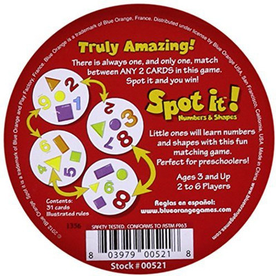 

Asmodee Spot It! Numbers And Shapes(Multicolor)