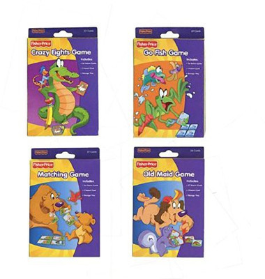 

Fisher-Price Fisher Price Kids Card Games - Set Of 4 - Go Fish, Memory Match, Old Maid, Crazy Eights(Multicolor)