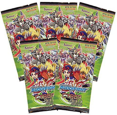 

Buddyfight Future Card Buddy Fight Tcg Card Game English Bfe-Bt02 - Cyber Ninja Squad Booster Box - 30 Packs(Multicolor)