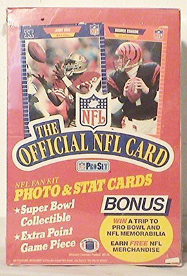 

Proset 1989 Nfl Fan Kit-Photo & Stat Cards-Super Bowl Collectible And Extra- Point Game Piece- - Bonus Contest Does Not Apply In Vintage Set(Multicolor)