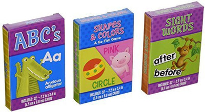 

The Clever Factory 3 Educational Card Games (Abc'S, Shapes And Colors, Sight Words)(Multicolor)