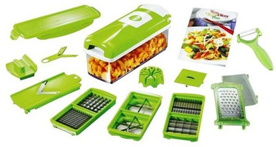 CheckSums 11024 Green Nicer Dicer Plus For Multi Cutting Vegetables & Fruit Chopper (10 Attachments) Chopper(Green) available at flipkart for Rs.498