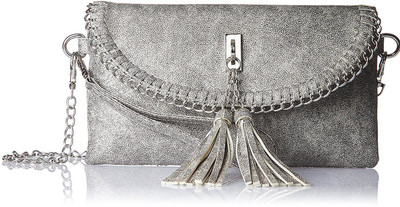 

Gio Collection Casual Silver Clutch