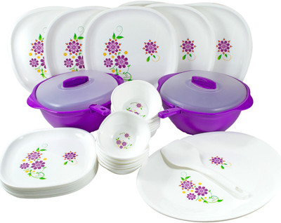 

Oliveware Pack of 32 Dinner Set(Plastic)