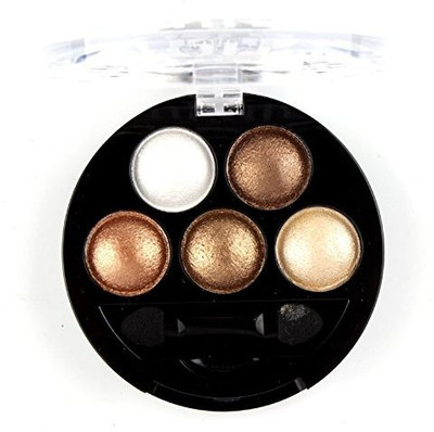 

Mallofusa 5 Colors Powder Metallic Shimmer Eyeshadow Palette ( Frenzy) 133.198 g(Gold)