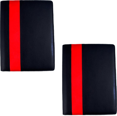 

COI Faux Leather Elegant Black & Red File Folder/ Document Folder(Set Of 2, Black, Red)