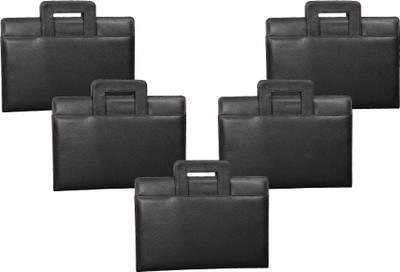 

COI Faux Leather Document Folder / File Folder(Set Of 5, Black)