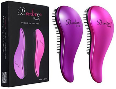

BOMBEX Deluxe� Detangling� Hair� Brush-2� Pack� Value� Set-wet And� Wild� Brush