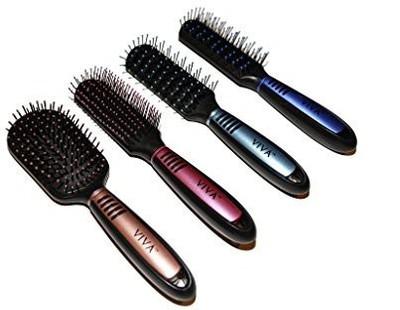 

Viva Pastel And Black Professional Hair Brush Set (4 Pack)