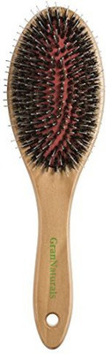 

GranNaturals Boar + Nylon Bristle Oval Hair Brush With A Wooden Handle