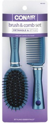 

Conair Fusion Hair Brush And Comb, Cushion, Mid-size, Colors May Vary