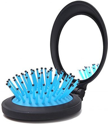 

LOUISE MAELYS 1pcs Folding Mini Pocket Hair Comb With Mirror Travel Set Gift Idea