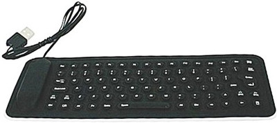 

Futaba USB Mini Flexible Silicone Wired USB Laptop Keyboard(Black)