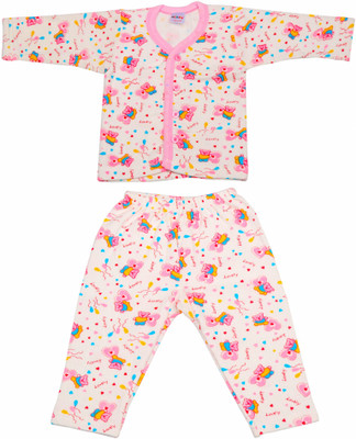 

Littly Top - Pyjama Set For Boys & Girls(Multicolor, Pack of 1, Pink