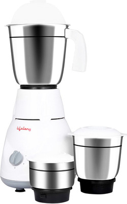 

Lifelong Power Pro 500 W Mixer Grinder(White, Grey, 3 Jars), Grey;white
