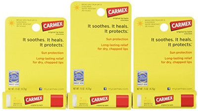 

Carmex Lip Balm, Moisturizing, Original 3 Ct(4.251 g)