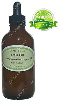 

Dr Adorable Emu Oil 100% Pure Organic Moisturizing Oil For Face Skin Hair Growth Stretch Mark(113.36 g)