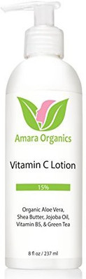 

Amara Organics Organics Vitamin C Face & Body Lotion 15% - With Shea Butter & Jojoba Oil - 8 oz(236.56 ml)