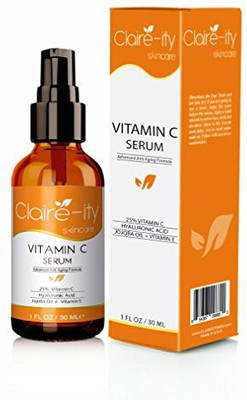 

Claireity Skincare 25% Vitamin C Serum With Hyaluronic Acid And Vitamin E(30.0 ml)