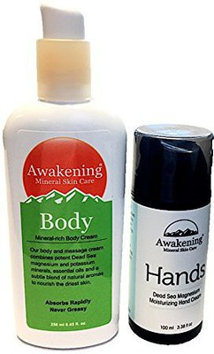 

Awakening Mineral Skin Care Hands "new Package Design" & Awakening Body Magnesium-rich Hand & Body Cream Set(100 ml)