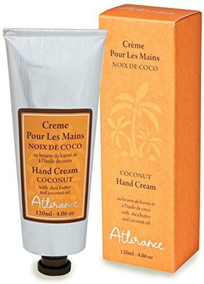 

Attirance Natural Cosmetics Attirance - Hand Cream - Coconut - All Natural With Coconut Oil, Honey Extract & Shea Butter(120 ml)