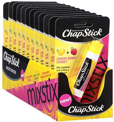 Chapstick Mixstix Dual-ended Moisturizer/lip Balm (lemon + Berry Sorbet, Stick, Pack Of 12)(4 g) available at flipkart for Rs.4398