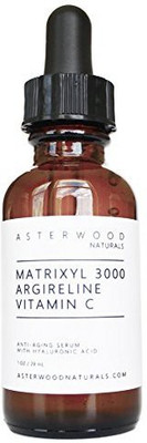 

Asterwood Naturals Matrixyl 3000 30% + Argireline 30% + Vitamin C 20% Serum With Organic Hyaluronic Acid 20%(29 ml)
