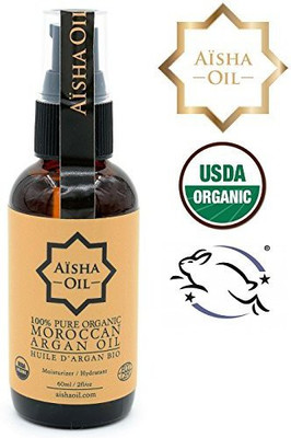 

Aisha Oil 100 Percent Pure Organic Moroccan Argan Oil Usda(60 ml)
