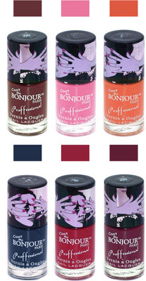 

Bonjour Paris True Matte Nail Polish Brown-Pink-Orange-Grey-Red-Burgundy(Pack of 6)
