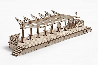 

Ugears Railway Platform By Is Mechanical 3D Puzzle Wooden Brainteaser For Kids, Teens And Adults(1 Pieces)
