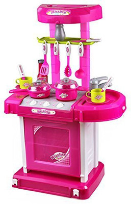 

Liberty Imports Kitchen Appliance Oven Cooking Play Set 26" w/ Lights & Sound (Pink)