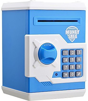 

Ibeauti Mini ATM Coin Bank, New Style Electronic Money Bank Machine, Atm Piggy Banks Coin Saving Boxes Toys Gifts for Kids (Blue+White)