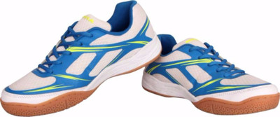 Nivia White Blue Super Court Badminton Shoes For Men(White) available at flipkart for Rs.1412