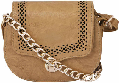 Classic Fashions classic fashion sling bag (dark cream) Beige Sling Bag