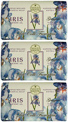 

Saponeria Nesti Firenze "iris Giaggiolo" Sensual Triple Milled Perfumed Vegetal Soap, "dei Colli Fiorentini" Line(250 g, Pack of 3)