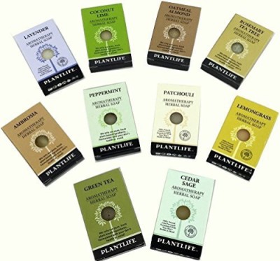 

Plantlife Soap Sampler 10 Pack Of Aromatherapy Herbal Soap Bars Bundle(28.34 g, Pack of 10)