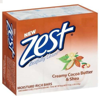 

Zest Creamy Cocoa Butter & Shea Soap, 6 Bars, Each(90.688 g)