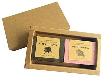 

Thaigreen Soap Coffee Scrub & Sea Salt Soap In Kraft Box : Set Of 2(70 g)