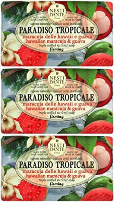 

Saponeria Nesti Firenze "maracuja Delle Hawaii E Guava" Triple Milled Perfumed Natural Soap, "paradiso Tropicale"(250 g, Pack of 3)