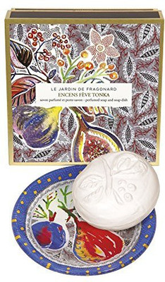 

Fragonard Jardin De Encens Feve Tonka Perfumed Soap & Dish Set(100 g)