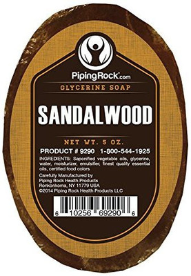 

Piping Rock Health Products Sandalwood Glycerine Soap Bar(141.7 g)