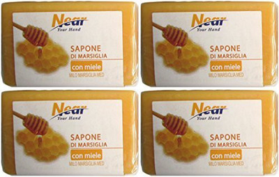 

Near Your Hand "con Miele" Marseille Soap With Honey(150 g, Pack of 4)