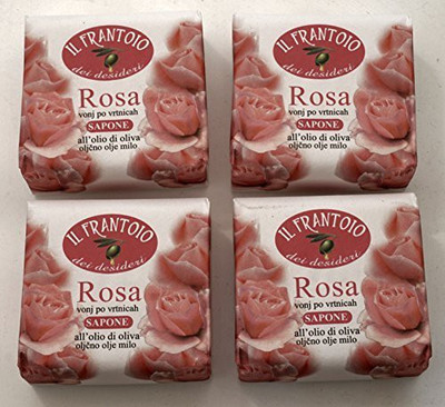 

Saponeria Nesti Firenze Il Frantoio Dei Desideri: "rosa" Rose Scented Olive Oil Soap(100 g, Pack of 4)