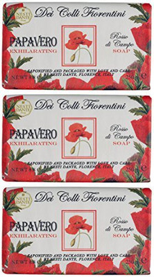 

Saponeria Nesti Firenze "papevero Rosso Di Campo" Exhilarating Triple Milled Perfumed Vegetal Soap, "dei Colli Fiorentini"(250 g, Pack of 3)