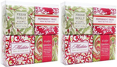 

Greenwich Bay Trading Company Christmas Holiday Soap Sampler - 2 Boxed Sets Of 4 Assorted Scents(53 g, Pack of 4)