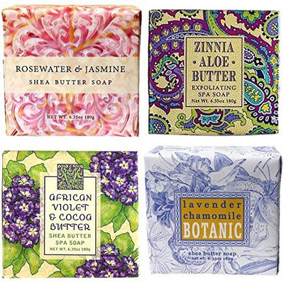 

Greenwich Bay Trading Company 4 Scents Soap Sampler Set - Enriched With Shea Butter-triple Milled- Four(179.959 g, Pack of 4)