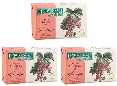 

I Provenzali "ribes Rosso" Extra Gentle Soap, Red Currant Scent(150 g, Pack of 3)