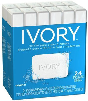 

Ivory Original 24-count: Bath Size Soap(113.36 g, Pack of 24)