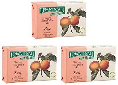 I Provenzali "pesca" Extra Gentle Soap, Peach Scent(150 g, Pack of 3)